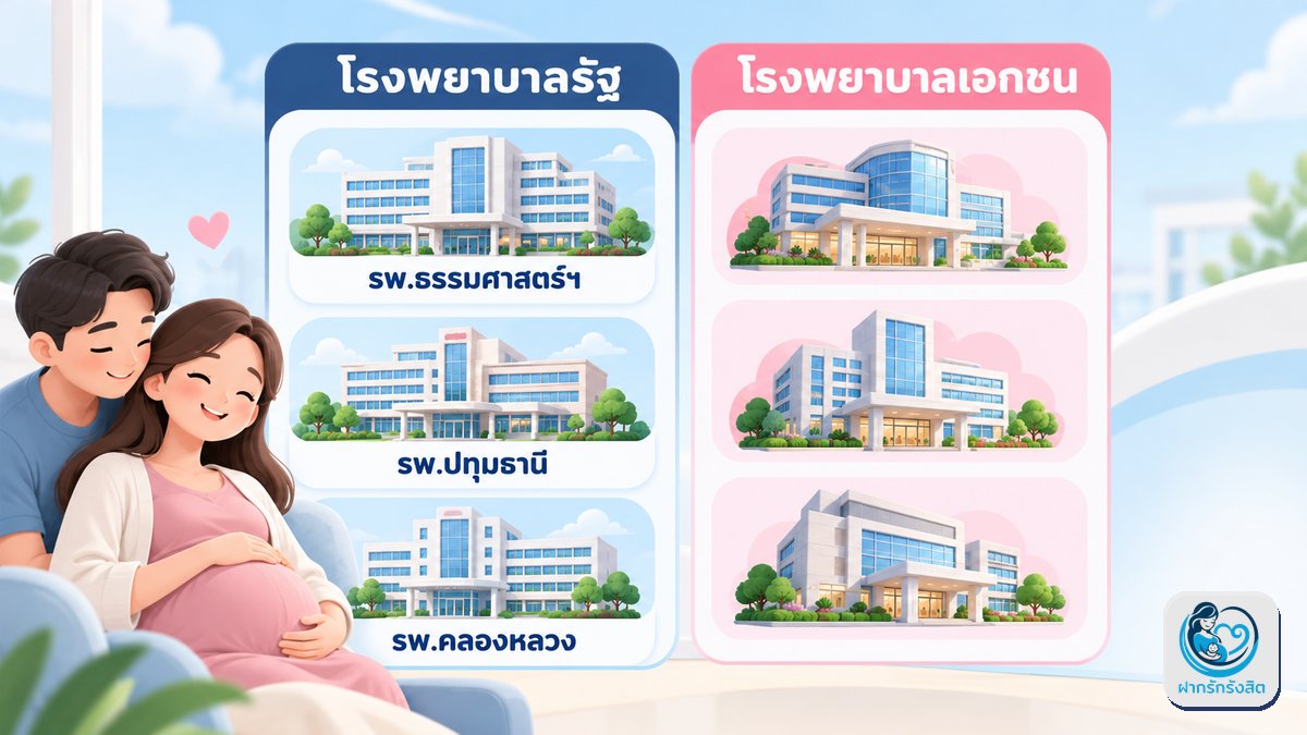 โรงพยาบาลในปทุมธานีที่คุณแม่พิจารณาไปคลอดได้