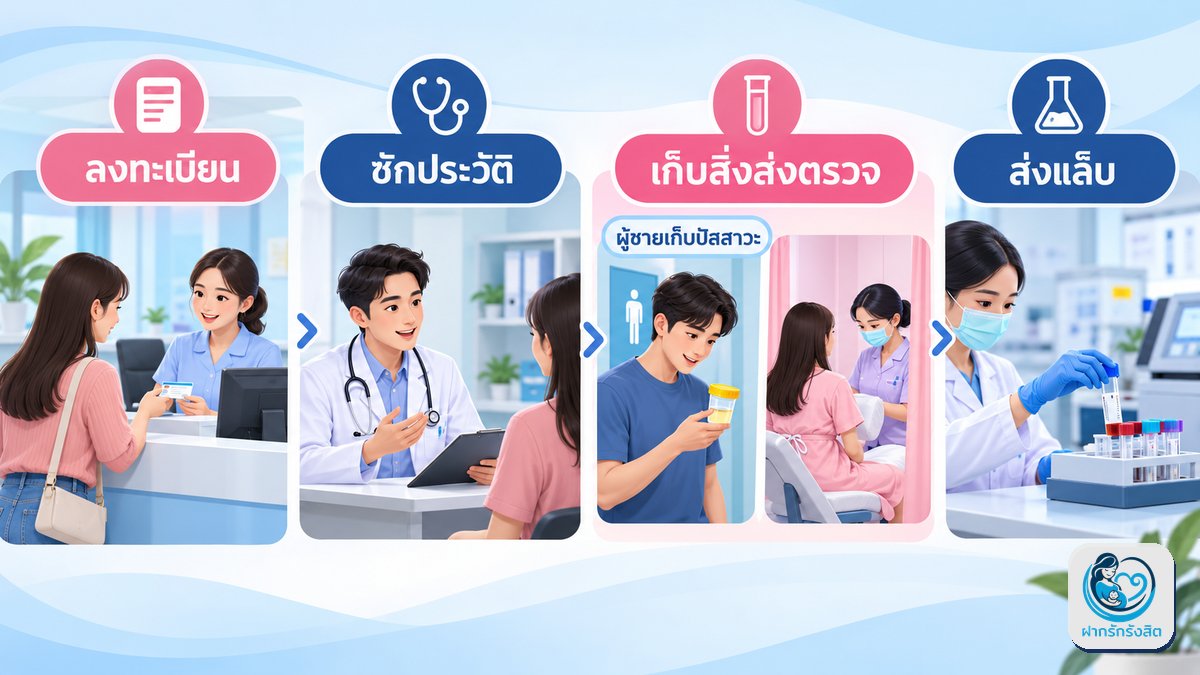ขั้นตอนตรวจ STD ที่ฝากรักรังสิต