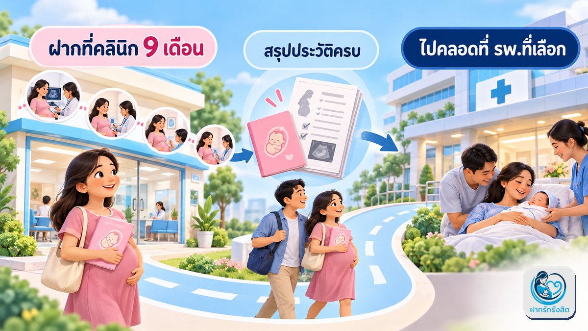 ฝากที่คลินิก แล้วไปคลอดที่ไหน?