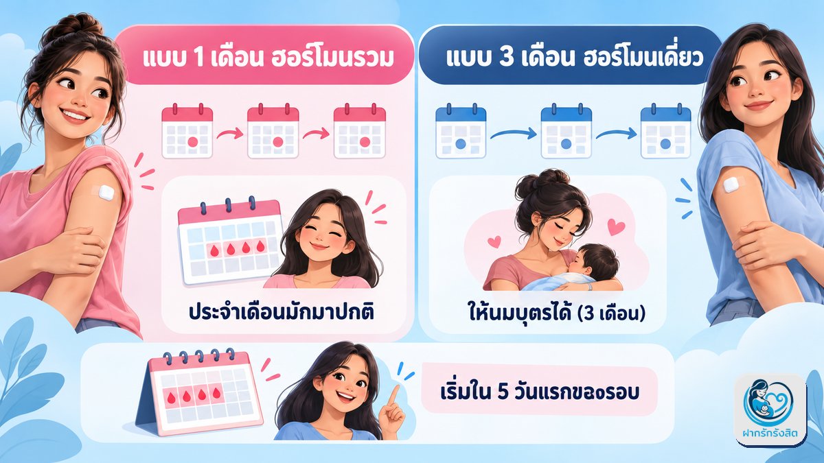 เทียบชัดๆ ยาฉีดคุม 1 เดือน กับ 3 เดือน