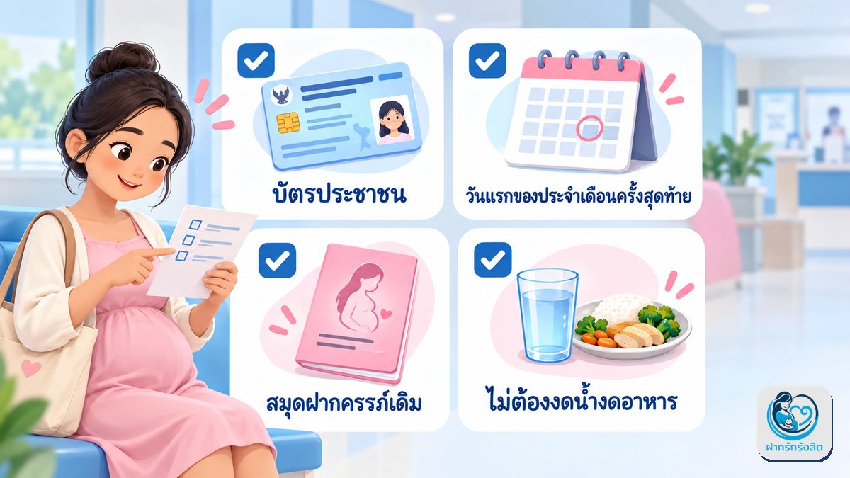 เตรียมตัวก่อนมาฝากครรภ์ครั้งแรก