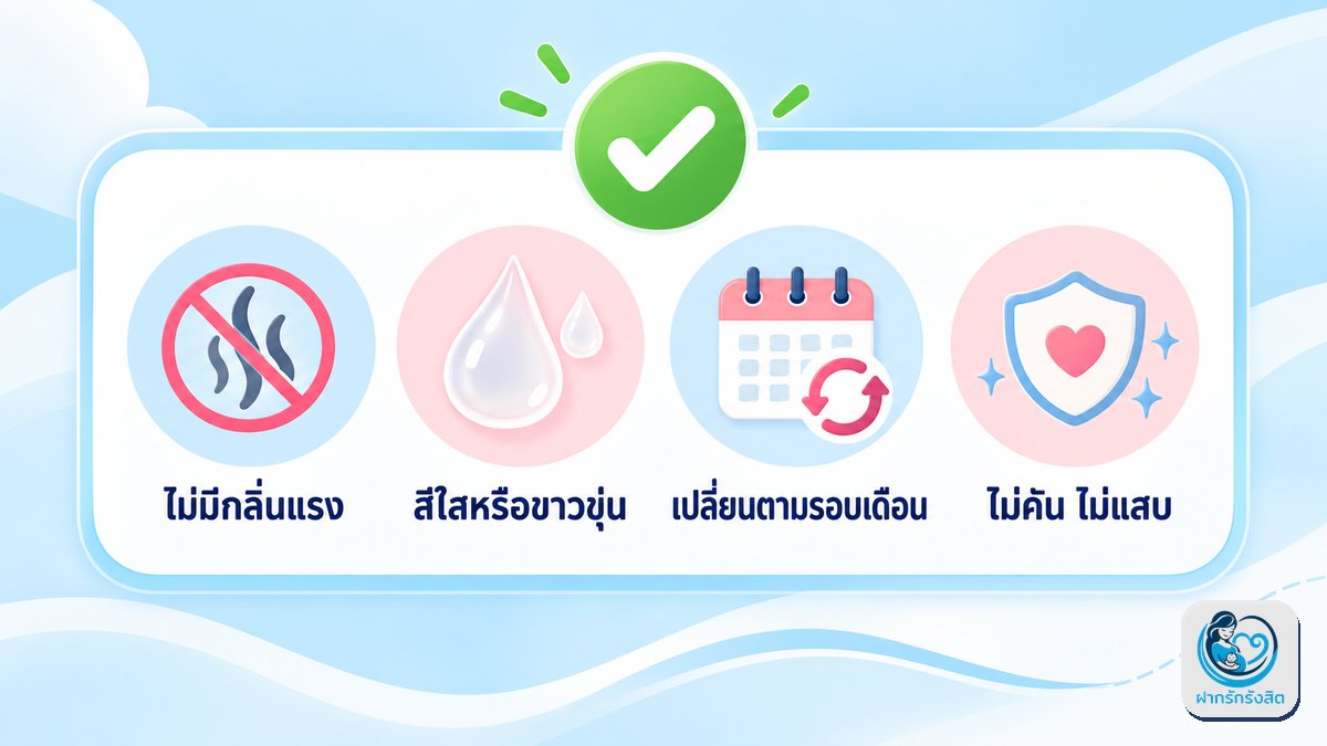ลักษณะตกขาวที่ถือว่าปกติ