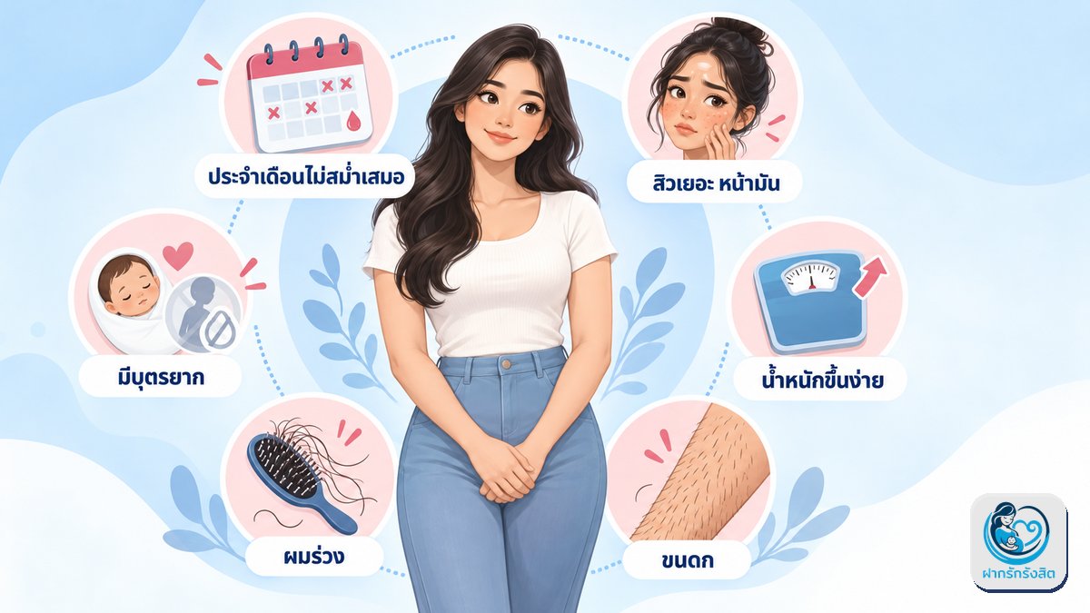 อาการที่พบบ่อยของ PCOS