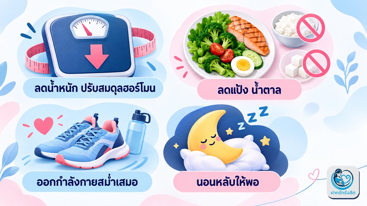 ปรับพฤติกรรม หัวใจของการดูแล PCOS