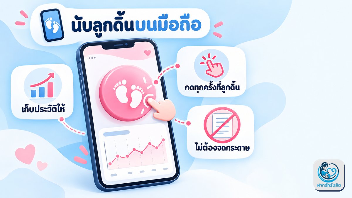 บันทึกการดิ้นของลูกผ่านมือถือ