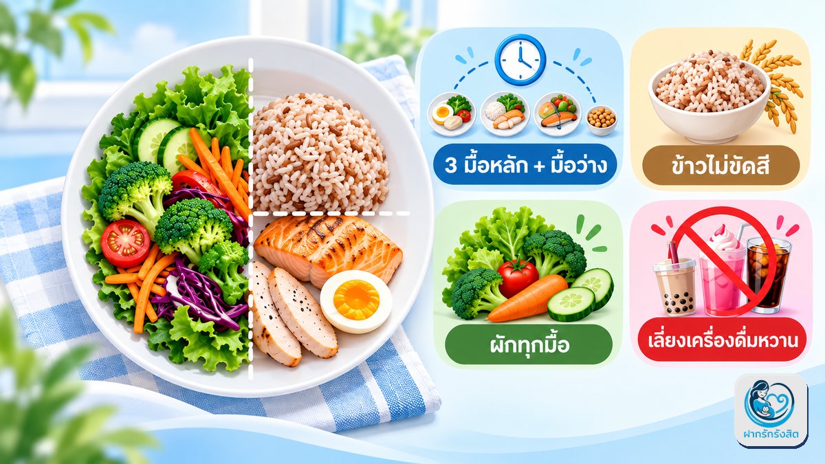 ถ้าเป็น GDM ดูแลอย่างไร — เริ่มจากจานอาหาร