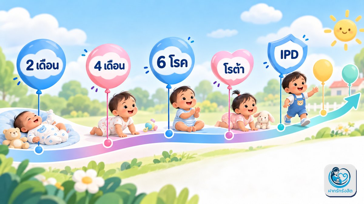 ตารางวัคซีนเด็กตามช่วงวัย (2 เดือน - 4 ขวบ)