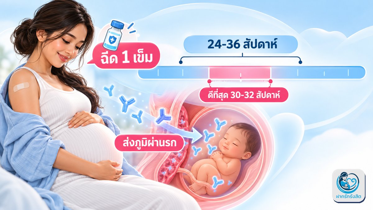 ทางเลือกแรก: ฉีดให้คุณแม่ระหว่างตั้งครรภ์ (Abrysvo)