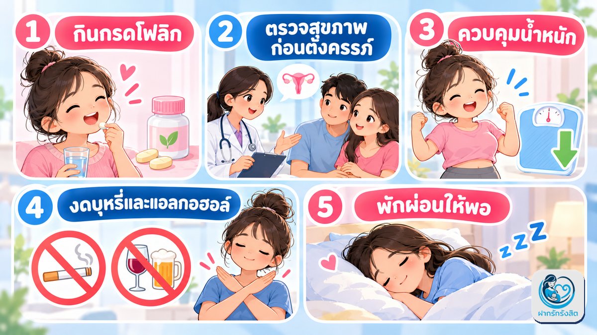 เตรียมร่างกายก่อนตั้งครรภ์ 5 ข้อ