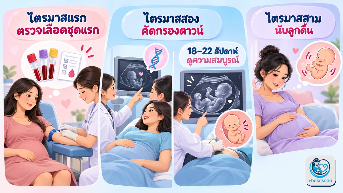 แต่ละไตรมาสตรวจอะไรบ้าง