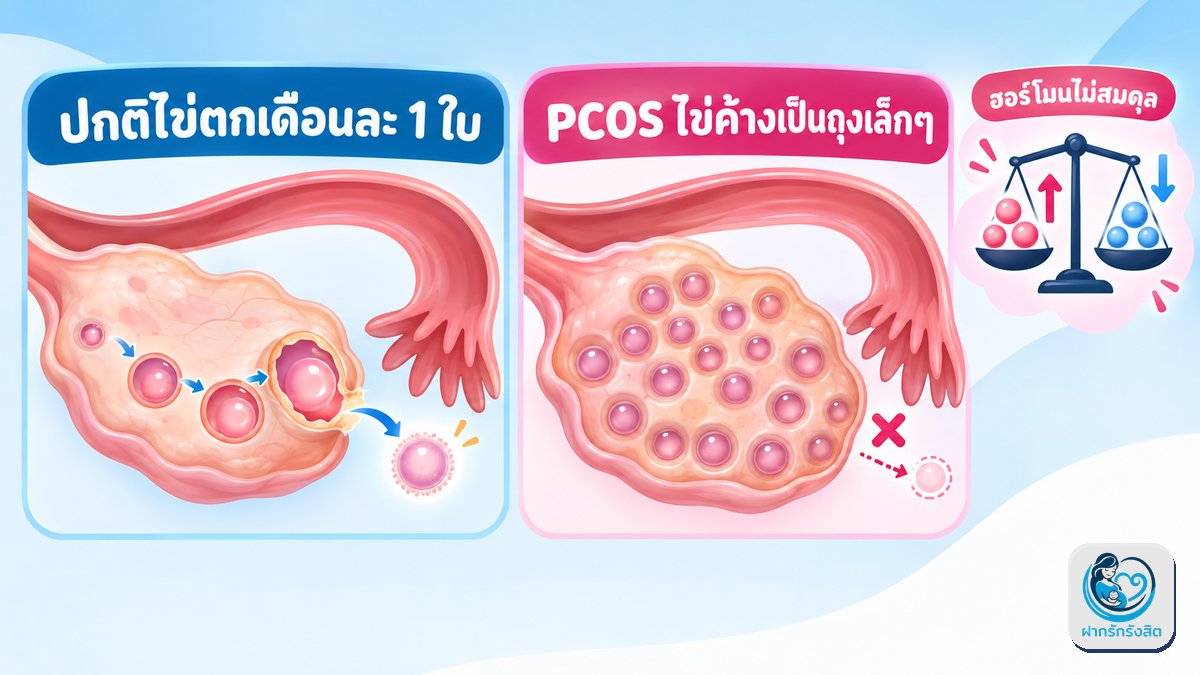 PCOS ทำให้ตั้งครรภ์ยากเพราะอะไร