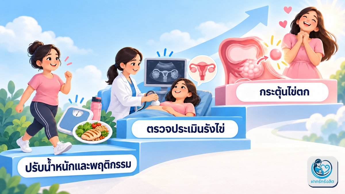 เพิ่มโอกาสท้องเมื่อเป็น PCOS ใน 3 ขั้นตอน