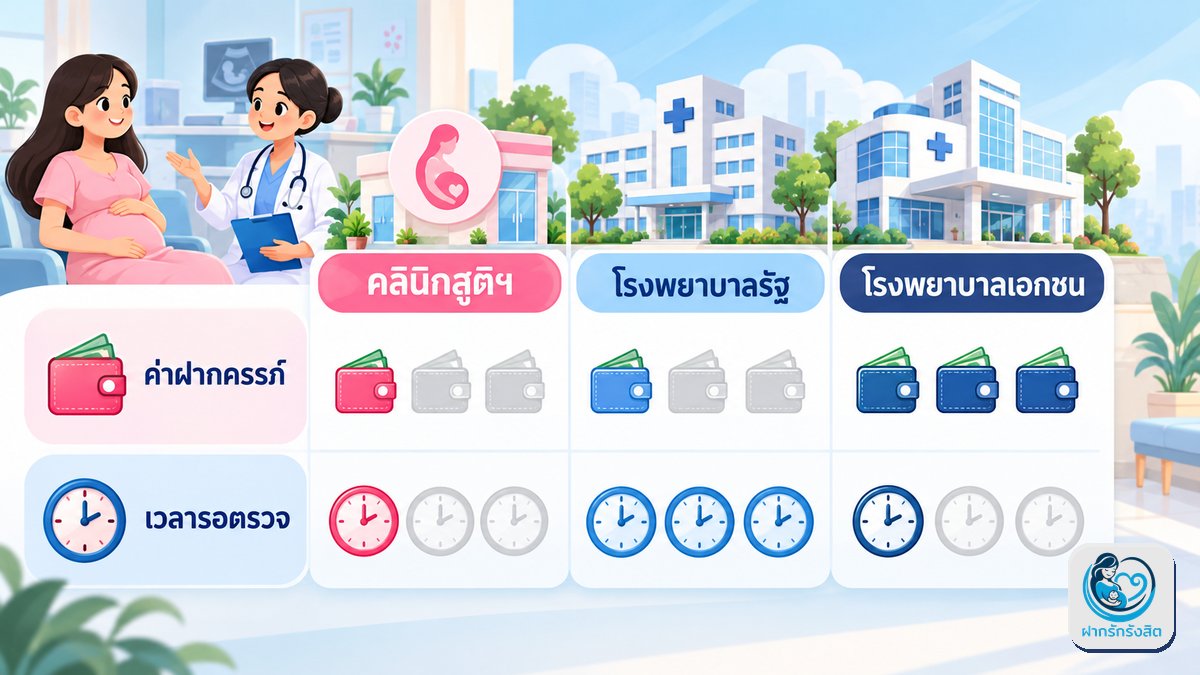 เทียบกันชัดๆ: คลินิกสูติฯ กับโรงพยาบาลรัฐและเอกชน