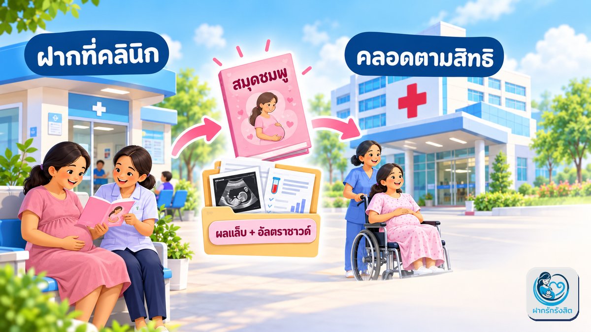 ฝากที่คลินิก แล้วไปคลอดโรงพยาบาลตามสิทธิ ได้ไหม?