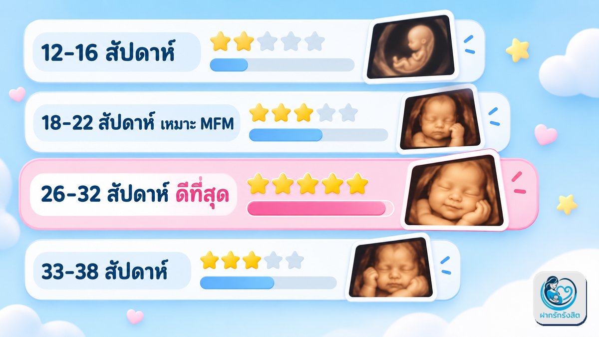 อายุครรภ์เท่าไหร่ ทำ 4D แล้วเห็นหน้าชัดสุด