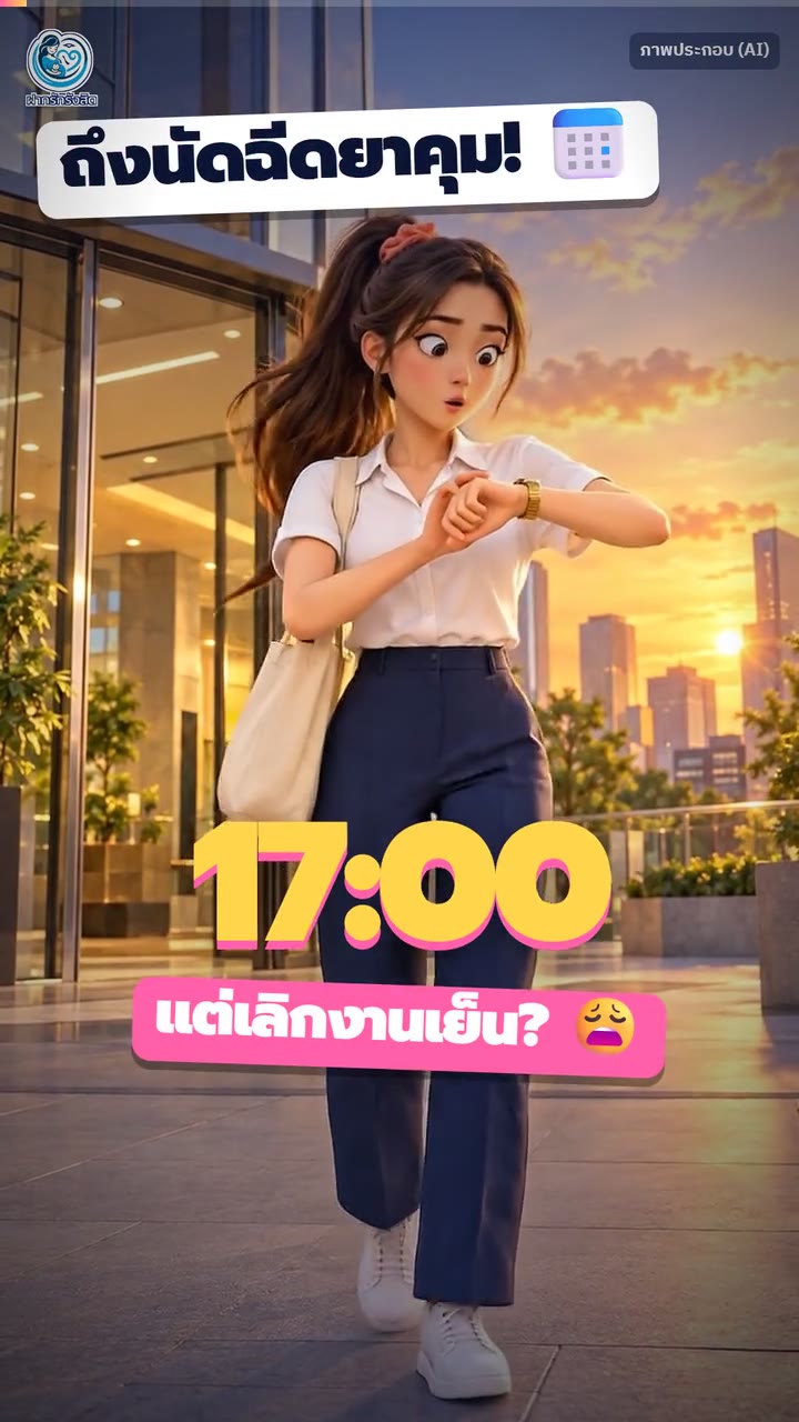 ถึงนัดฉีดยาคุม แต่เลิกงานเย็น?