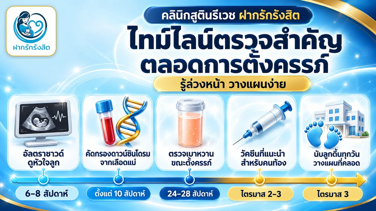 ไทม์ไลน์ฝากครรภ์ ตรวจอะไรตอนกี่สัปดาห์ — ฝากครรภ์ รังสิต ปทุมธานี