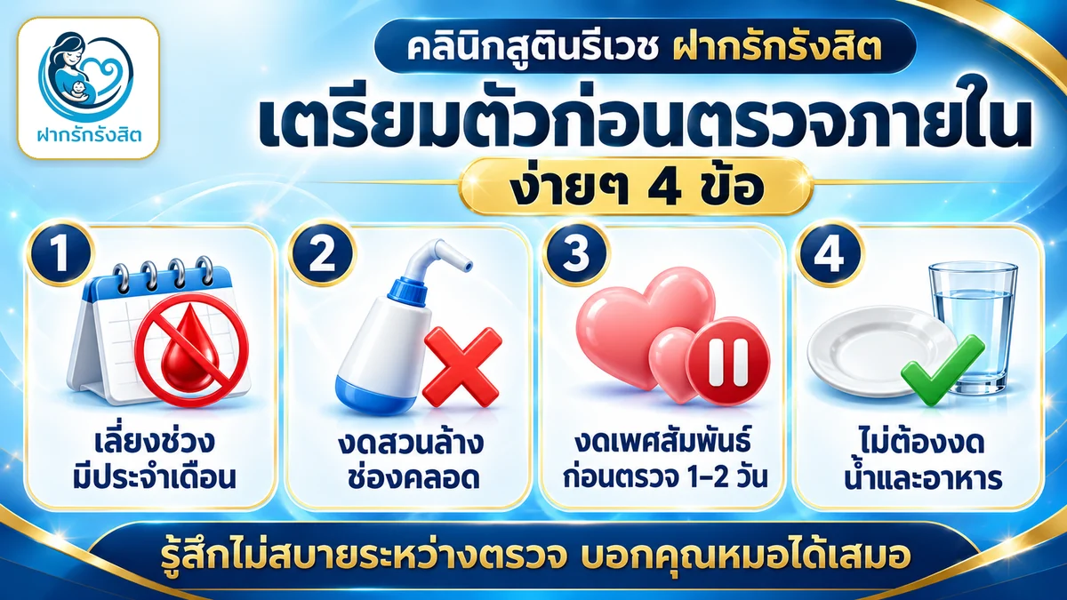 เตรียมตัวก่อนตรวจภายใน 4 ข้อ — ตรวจภายใน รังสิต คลองหลวง ปทุมธานี